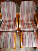 Zestaw mebli 2 fotele + 2 podnóżki. Sofa gratis! 