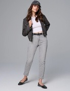 Spodnie jeansy szare Sinsay mom fit petit 40 L z wysoki stanem  24 hm 