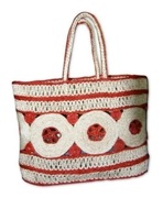 Torba z naturalnego bananowca beżowo-pomara