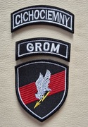 Grom Cichociemny, morale patch, naszywka, naszywki