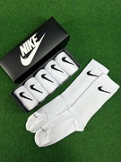 Nike Wysokie Długie  Białe Skarpety Boks 35-38 (5 par) 