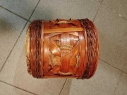 Osłonka na doniczkę wiklinowa 21x22cm z doniczka plastikową