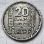 #3178 Algieria 20 franków 1949