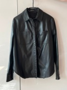 Czarna koszula z imitacji skóry alternative y2k Tally Weijl