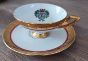 Filiżanka porcelanowa z lat 50-70 pozłacana do kawy i herbaty 