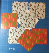 SCRAPKI KRAKÓW  Boże Narodzenie kwadraty ozdobne 8 szt. (A200)