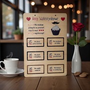 Bon walentynkowy ze sklejki