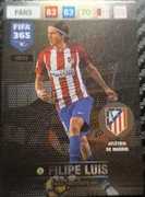 PANINI UPDATE 2017 FIFA 365 FANS FAVOURITE ATLETICO DE MADRID LUIS UE92