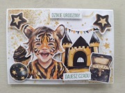 Kartka okolicznościowa na urodziny dla dziecka dzikie urodziny rękodzieło 