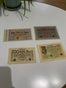 Lot banknot Marka hiperinflacja Niemcy zestaw 