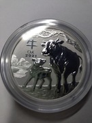 Srebrna moneta Lunar rok Bawoła 2oz