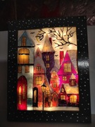 Obrazek ręcznie malowany  na szkle