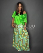 Bluzka damska Minouu zielona z kieszonką