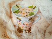 Komplet kubek dla miłośników pszczół ogrodów pracowitości mądrości