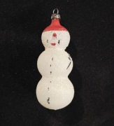 Bombka kształtka z PRL, bałwanek retro ozdoby choinkowe bombki 