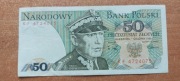 Banknot 50 zł z 1988r, Seria KF Stan!!!