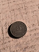 moneta 5 drachm 1988 rok Grecja