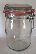 Słoik szklany duży zamykany klamrą z gumką Nowy