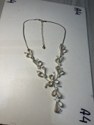 naszyjnik vintage kolor srebrny 39-47cm łanscuszek