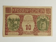 Banknot Austria Notgeld 10 Heller 1920r. Miasto targowe Artstetten