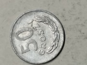 Moneta 50 groszy z roku 1976. PRL.