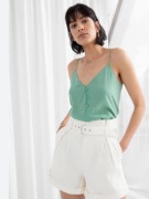 & Other Stories jedwabny top miętowy silk jedwab mulberry jak nowy XS 34