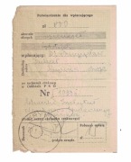 Stary druk, blankiet, kwit, potwierdzenie wpłaty PKO Krynica 1950 r.