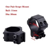 Montaż lunety na szynę 11mm pod tubus 30mm. Niski.