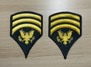 Naszywka - US Army - Specialist 7 E-7 (Green/Gold) MSP - para