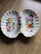 porcelanowy kabaret, patera dwojak  1849 r. Aich lub Stary Śląsk 