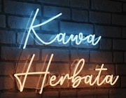 NEON LED KAWA HERBATA PERSONALIZOWANY SZYLD LOGO TEKST NA ZAMÓWIENIE