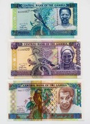 Gambia 25, 50 i 100 dalasi 2001 P.22-24 -UNC Rzadkie