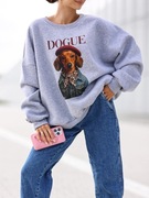 BLUZA DRESOWA BASIC OVERSIZE NADRUK NOWA KOLEKCJA POLSKA MARKA 