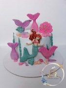 Zestaw figurek syrenka  Ariel z ręcznie wykonany z masy cukrowej 