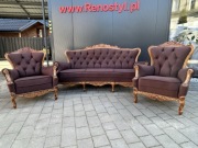 Antyczny Zestaw Wypoczynkowy w Stylu Ludwikowskim