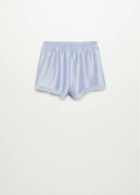 MANGO satynowe spodenki szorty piżamowe koronkowe błękitne bokserki boho M