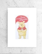 Kubuś Puchatek plakat A4, prezent dla przyjaciółki, obrazek na prezent