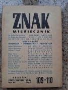 Znak miesięcznik nr 109-110 (7-8/1963) Popper, Weil, Mauriac, de Chardin