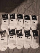10 par skarpet nike białe rozmiar 41-44