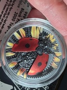 MECHANICZNA BIEDRONKA ladybug EWOLUCJA W ZEGARKU 3 OZ 2021 MONGOLIA TOGROG