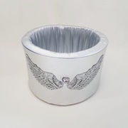 Box na zabawki glamour dla psa srebrny 