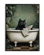Kot w łazience no 2 PLAKAT A3 Vintage, Cat - Trzeci plakat GRATIS