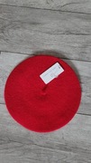 Grace focus fashion czerwony dark red beret wełniany nowy