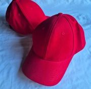 Czerwone czapki z daszkiem 2 sztuki nowe 
