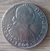 Hiszpania Meksyk, Karol IV, 8 reali 1804.  - KOPIA