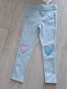 Nowe jasnoniebieski ocieplane spodnie legginsy rozmiar 116