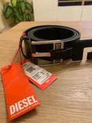 Pasek skórzany męski Diesel brązowy Bluestar ll