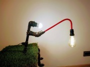 Lampka biurkowa/ozdobna z rurek loft plumber