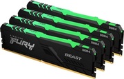 Pamięć RAM Kingston FURY Beast DDR4 128GB (4 x 32GB) 3200 CL16 RGB
