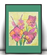 kwiaty rysunek a4, kwiatki obrazek 21x30, obrazek z kwiatkami